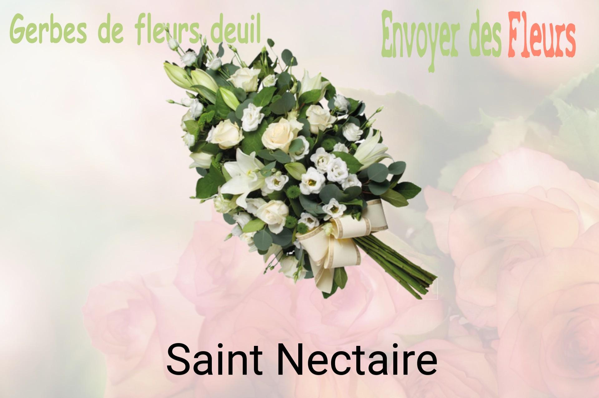 Gerbe de fleurs de deuil livrée à Saint-Nectaire